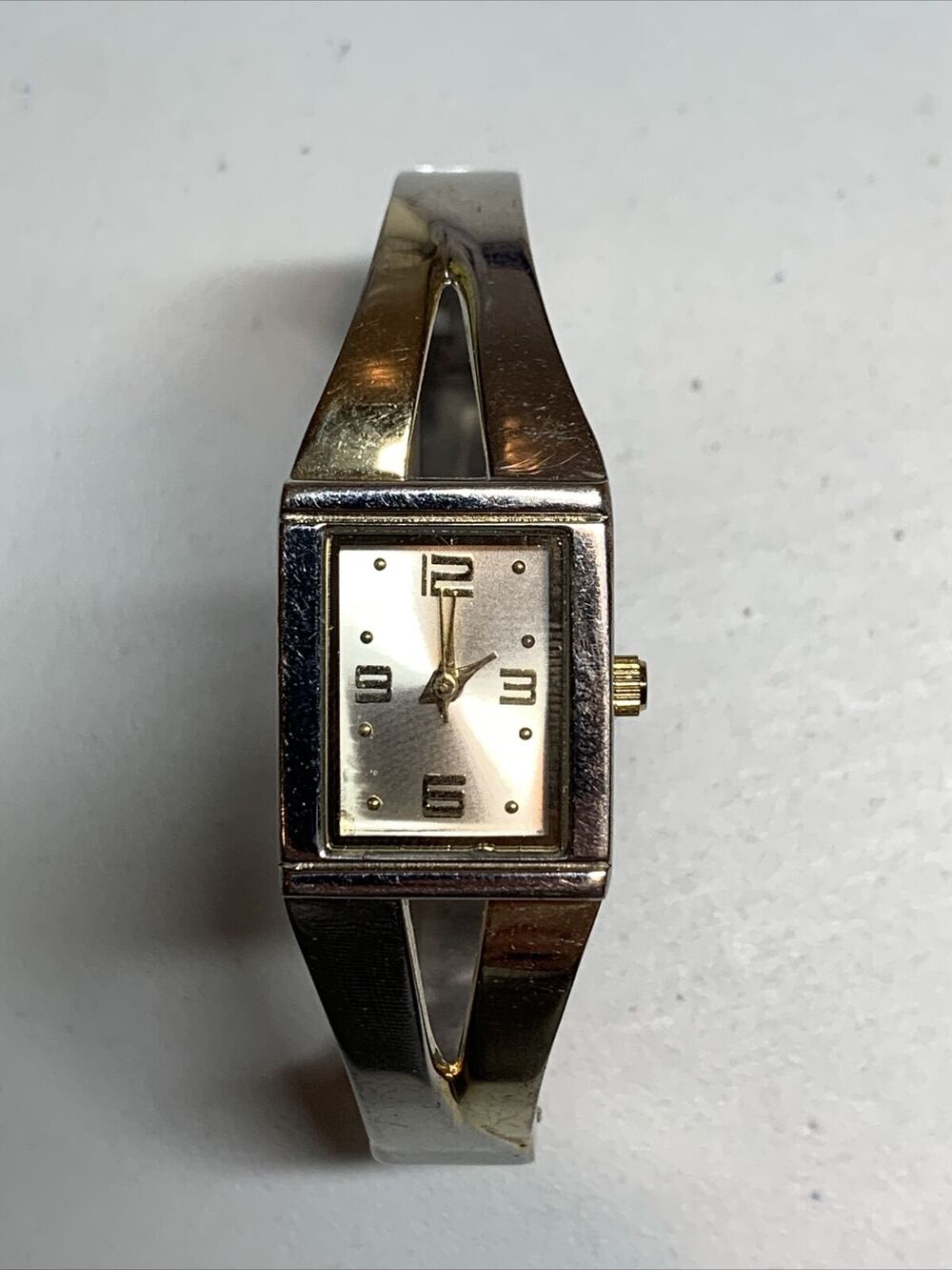 MERONA Ladies WATCH SILVER Square Dial Stainless Steel Band Bracelet